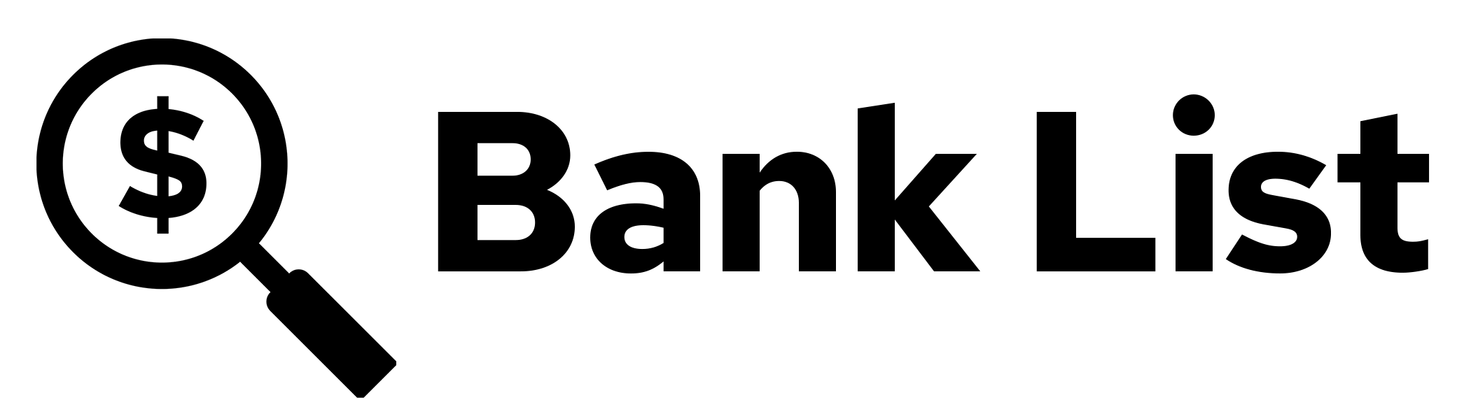 Bank List text logo